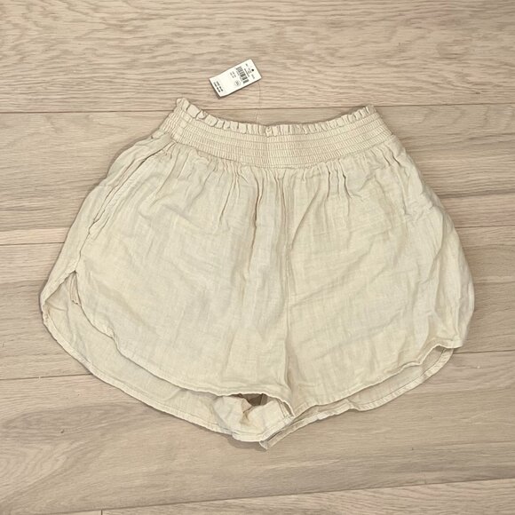 NWT AERIE GAUZY HIGH WAISTED SOFT OAT SHORTS - Picture 6 of 7